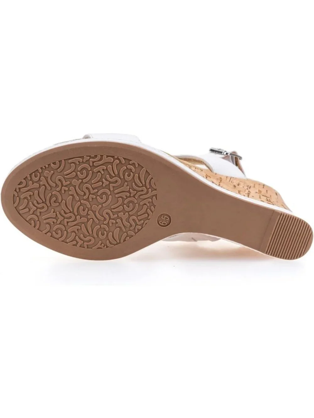 Stylish Women's Wedge Sandals with Buckle Straps, Cork Platform, Slingback, Open